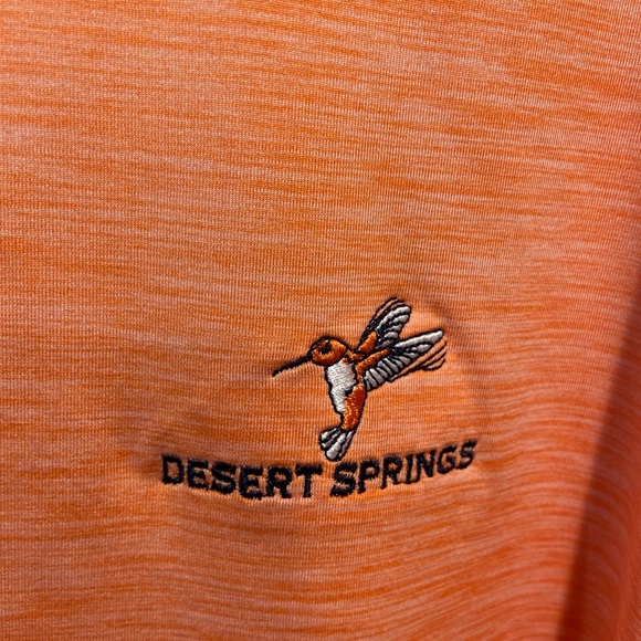 FootJoy FJ Heather Light Orange S/S Desert Springs Golf Polo Shirt Men’s L *FLAW - Picture 6 of 13
